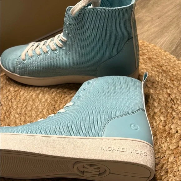 Michael Kors Sky Blue High-Top Sneakers - Picture 3 of 9